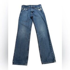 Abercrombie Kids Straight Leg Distressed Medium Wash Blue Jeans Boys Size 14